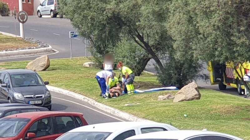 El ciclista fue atendido en el lugar por personal de dos ambulancias/TA.